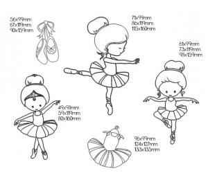 Stickserie - Ballerina Redwork